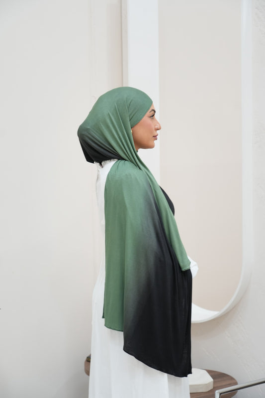 Acacia Sage Ombre Jersey Hijab