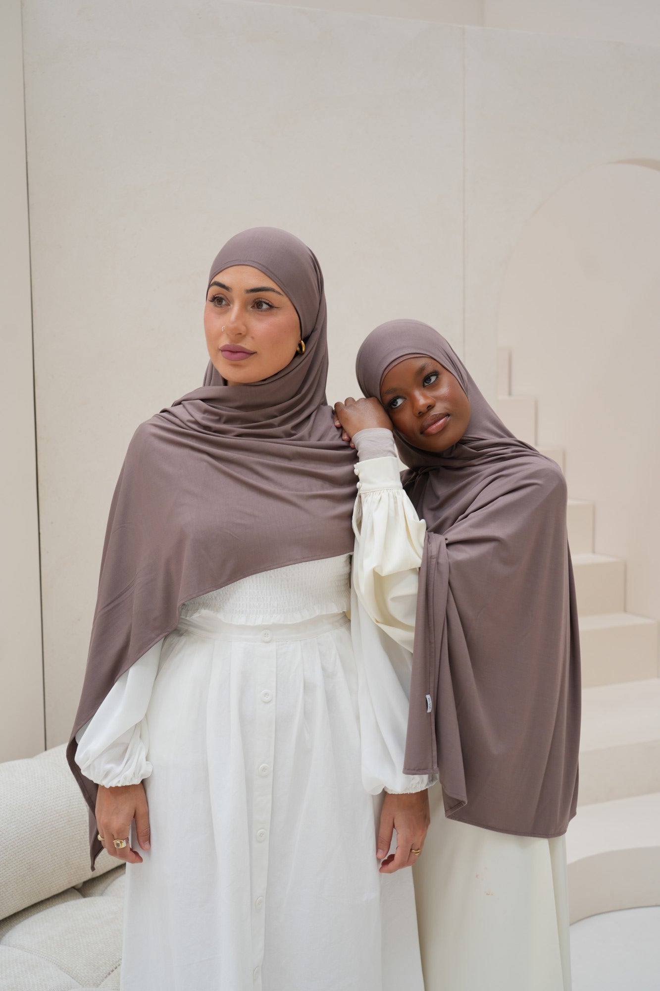 Grey Stone Bamboo Jersey Hijab