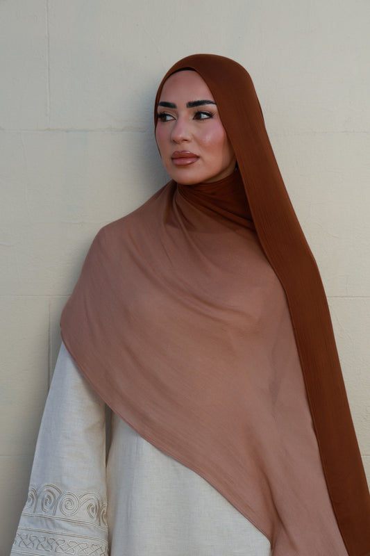 Biscoff Fudge Ombre - Modal Hijab