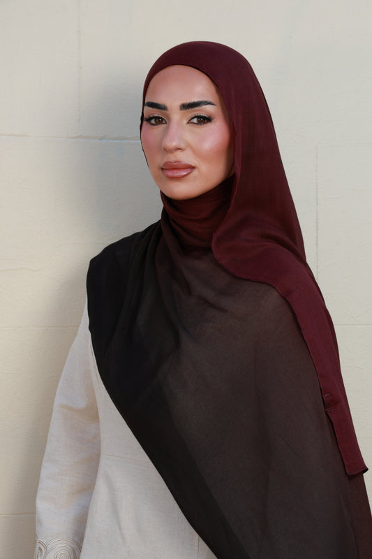 Cherry Ganache Ombre - Modal Hijab