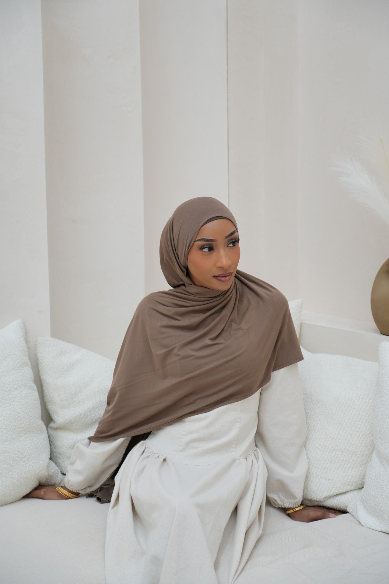 Mocha Bamboo Jersey Hijab