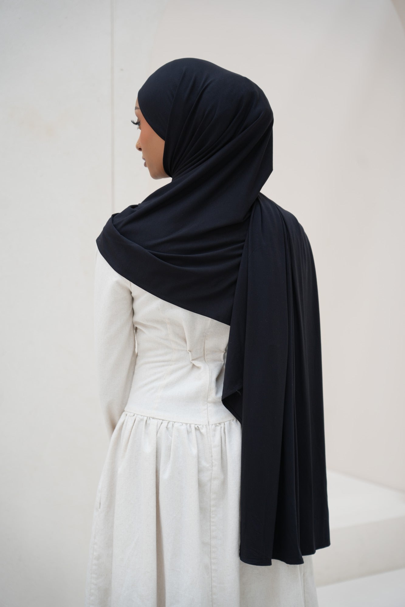 Onyx Bamboo Jersey Hijab