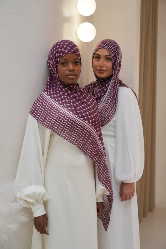 Maroon Keffiyeh Modal Print