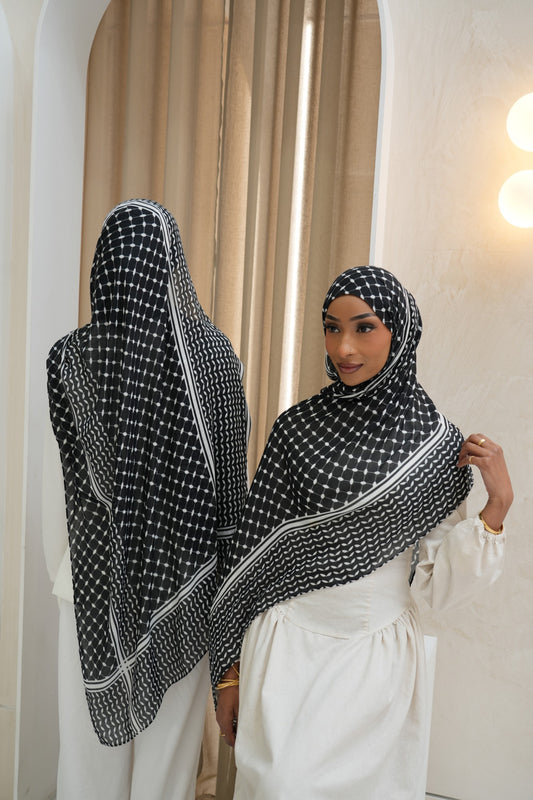 Black Keffiyeh Modal Print