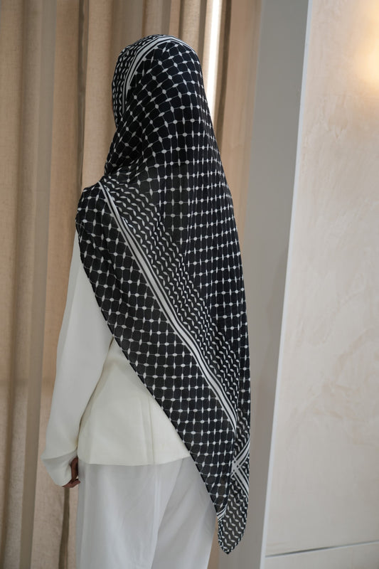 Black Keffiyeh Modal Print