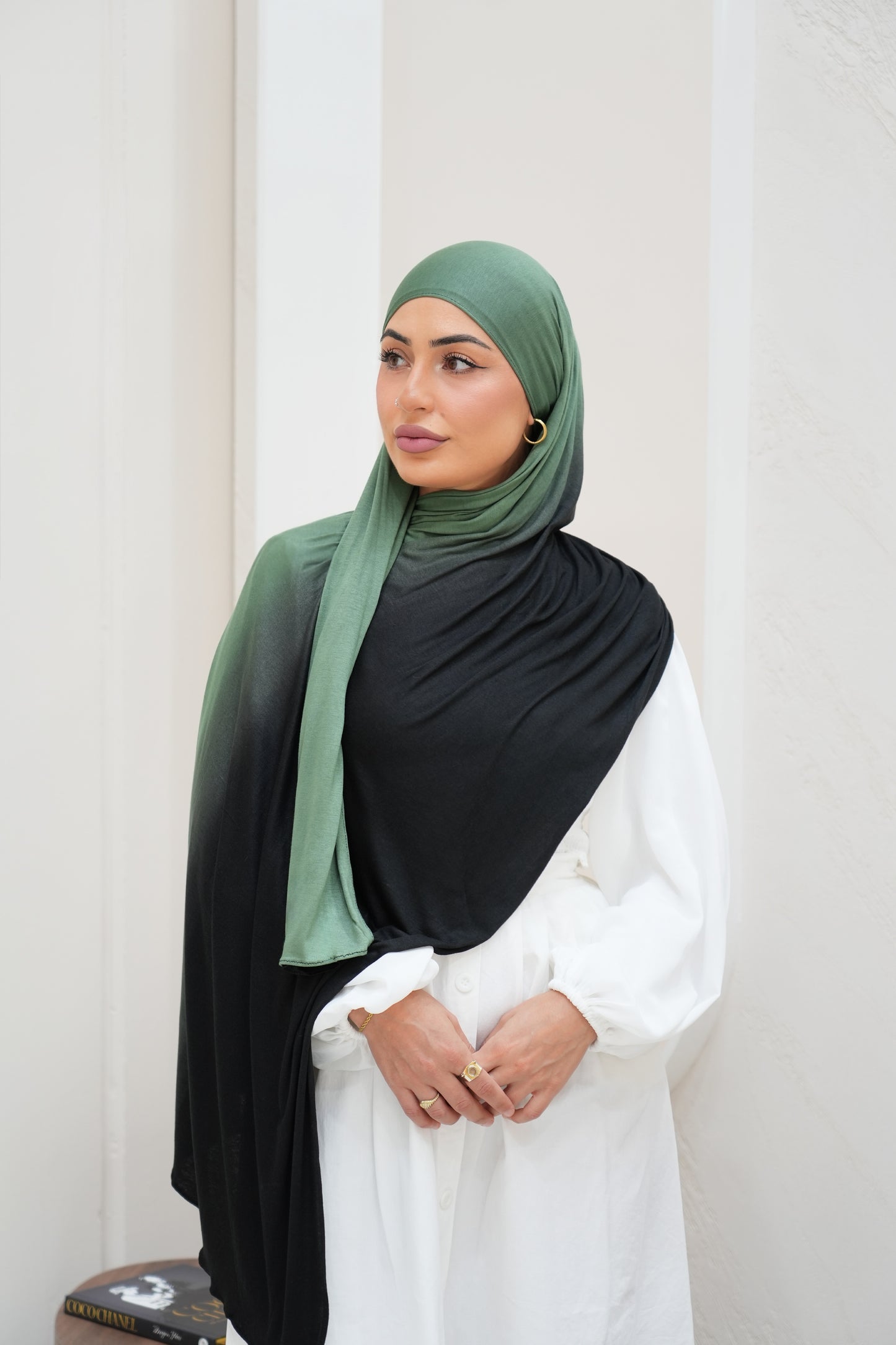 Acacia Sage Ombre Jersey Hijab