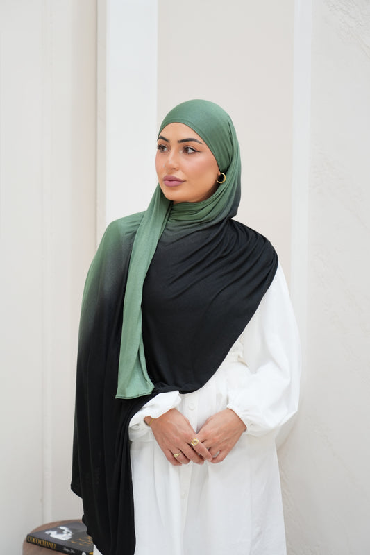 Acacia Sage Ombre Jersey Hijab